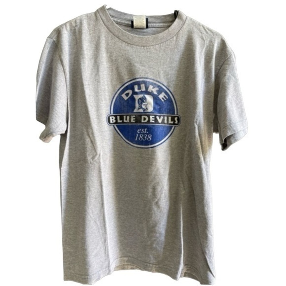 CHAMPS Brand Duke University Blue Devils T Shirt Grey Short‎ Sleeve Size Small